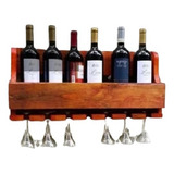 Adega De Vinhos De Madeira E Porta Taças Envio Imediato