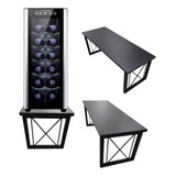 Adega Ferro E Madeira Suporte Para Adega Climatizada 26x70cm
