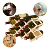 Adega Porta Vinhos 10 Para Garrafas Bebidas Expositora Retrô