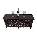 Adega Vinho Madeira 24 Garrafas Tipo Mesa Cor Imbuia C08 Cevey Adegas E Artesanatos
