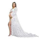 Adereços Para Fotografia De Grávidas Vestido De Manga Curta Sólido Vestidos De Renda Para Mulheres Festa De Casamento Branco GG 