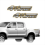 Adesivo 4x4 Intercooler Turbo Toyota Hilux 2005 2006 2007 08