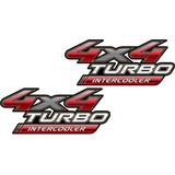 Adesivo 4x4 Turbo Intercooler Hilux 2010 2011 2012 2013 2015