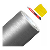 Adesivo Aço Escovado Inox Envelopar Geladeira 2mx1m Brinde