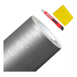 Adesivo Aço Escovado Inox Envelopar Geladeira 6mx1m Brinde