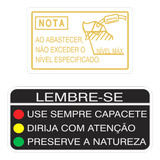 Adesivo Advertência Tanque Moto Honda Cg Titan 95 Genérico