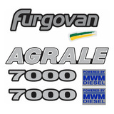 Adesivo Agrale Furgovan 7000 Emblema Kit Resinado Fgv7000 Cor Padrão