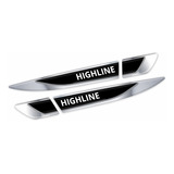 Adesivo Aplique Lateral Emblema Amarok Highline Resinado R60