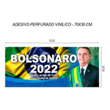 Adesivo Autocolante Perfurado Bolsonaro 2022 Vidro Carro