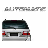 Adesivo Automatic Tampa Traseira Hilux Sw4