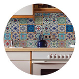 Adesivo Azulejo Hidráulico Português 15x15cm 36un 0 81 M2 Cor Santa Cruz