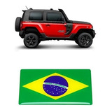 Adesivo Bandeira Do Brasil Resinado Para