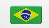 Adesivo Bandeira Do Brasil Resinado Tamanho