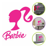 Adesivo Barbie De Carro Rosa 13cm