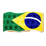 Adesivo Bordado Country Bandeira Do Brasil