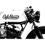 Adesivo Café Racer Tanque Capacete Motocicleta Caférace 