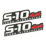 Adesivo Chevrolet S10 4x4 Turbo Intercooler Aco Escovado