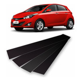Adesivo Coluna Porta Hb20 Blackout Preto Fosco