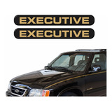 Adesivo Compatível Coluna Blazer Executive Resinado F199 Cor Preto De Dourado