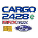 Adesivo Compatível Ford Cargo 2428e Max Truck Caminhão Kit64