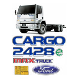 Adesivo Compatível Ford Cargo 2428e Max Truck Caminhão Kit64
