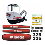 Adesivo Compatível Mini Escavadeira Bobcat 325 Etiquetas Cor Mini Escavadeira Bobcat 325 Com Etiquetas Completo