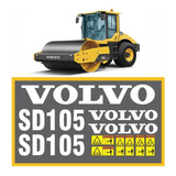 Adesivo Completo Rolo Compactador Compatível Com Volvo Sd105