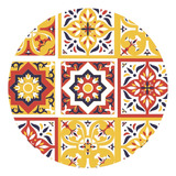 Adesivo De Azulejo Rubro 15x15 Cm Com 108un Cor Vermelho