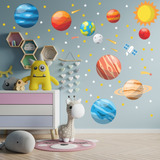 Adesivo De Parede Decorativo Infantil Sistema Solar