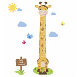 Adesivo De Parede Girafa Régua De