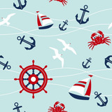 Adesivo De Parede Marinheiro Azul Barco Quarto Menino 2 5m
