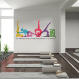Adesivo De Parede Pilates Academia Frase Motivacional Yoga