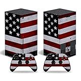 Adesivo De Pele Para Console E Controle Xbox Series X Decalque De Vinil De Cobertura Completa Compatível Com Xbox Series X Bandeira Dos EUA Versão I 
