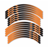 Adesivo De Roda Friso Aro Moto Trilha Refletivo Ktm Mtfri02 Cor Padrão Listrado