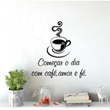 Adesivo Decal Decorativo Parede Café Amor