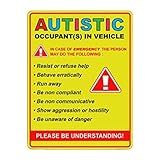 Adesivo Decalque Ocupante Autista Em Veículo 9 5 X 12 7 Cm à Prova D água Adesivos De Conscientização Do Autismo Decalques Para Carros Caminhões SUV Para Choques Janelas Garrafas De água
