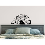 Adesivo Decorativo Animal Cachorro Bulldog Inglês Deitado Cor Preto