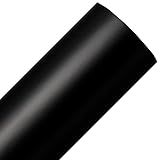 Adesivo Decorativo Parede Impermeável Envelopamento Móveis Geladeira Fogão Vinil Autocolante Preto Fosco 2m X 70cm 