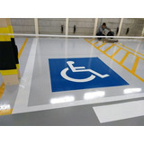 Adesivo Deficiente Físico Cadeirante Chão 100x100cm