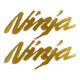 Adesivo Emblema Compativel Kawasaki Ninja Dourado