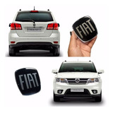 Adesivo Emblema Fiat Black Dianteiro E