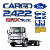 Adesivo Emblema Resinado Compatível Cargo 2422 Maxtruck 6x2 Cor Azul