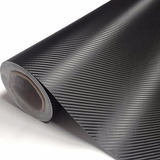 Adesivo Envelopamento Fibra Carbono Preto Fosco