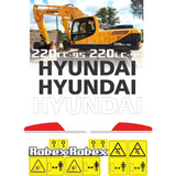 Adesivo Escavadeira Hyundai 220lc 95 Robex