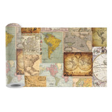 Adesivo Faixa Border Mapas Mundi Antigo 3unidades B285