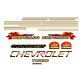 Adesivo Faixa Lateral Chevrolet Silverado Conquest 99 E Emblema Resinado Completo Sv001
