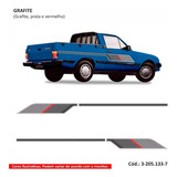 Adesivo Faixa Lateral Para Chevrolet Chevy 500 1991 Grafite
