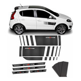 Adesivo Faixa Palio Sporting Atractive Fibra Soleira Kit16