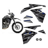 Adesivo Faixa Yamaha Xt 660r 2015 2018 Moto Preta Emblemas
