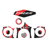 Adesivo Fazer 250 Fz25 Mesa Protetor Relevo Material 3 M Cor Vermelho preto Adesivo Resinado